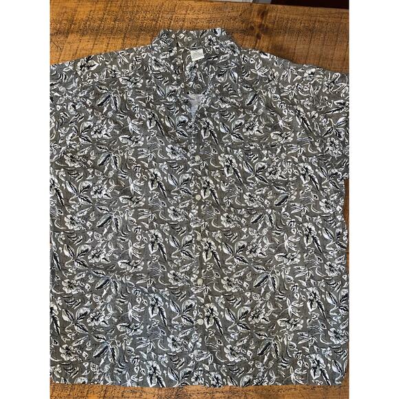 Mens OP Ocean Pacific Sport Floral Hawaiian Soft Corduroy Cotton Pocket Shirt 2X - Picture 2 of 7